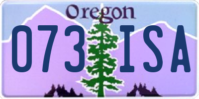 OR license plate 073ISA
