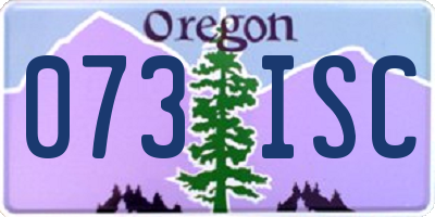 OR license plate 073ISC
