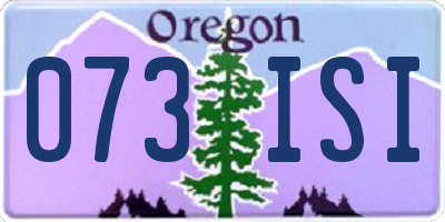 OR license plate 073ISI