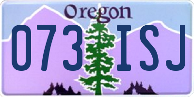 OR license plate 073ISJ