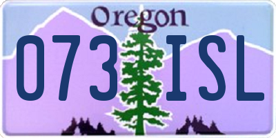 OR license plate 073ISL