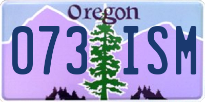 OR license plate 073ISM