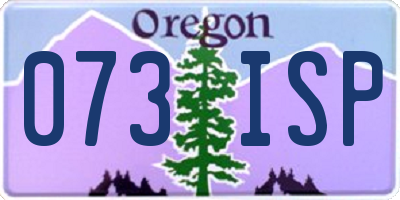 OR license plate 073ISP