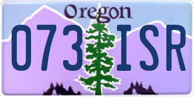 OR license plate 073ISR