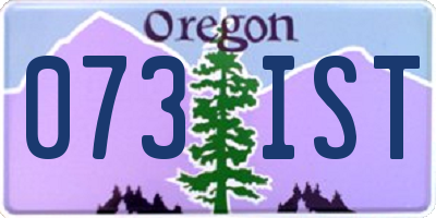 OR license plate 073IST