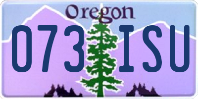 OR license plate 073ISU