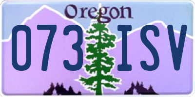 OR license plate 073ISV