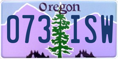 OR license plate 073ISW