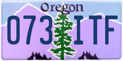 OR license plate 073ITF