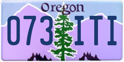 OR license plate 073ITI