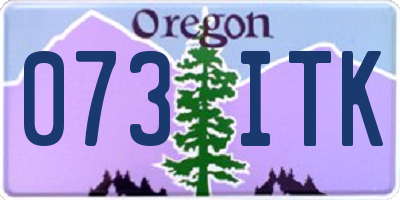 OR license plate 073ITK