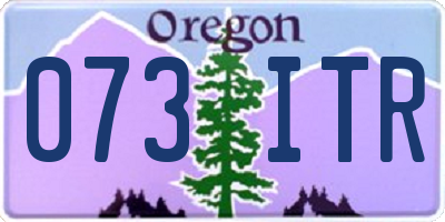 OR license plate 073ITR