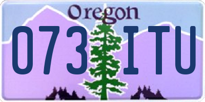 OR license plate 073ITU