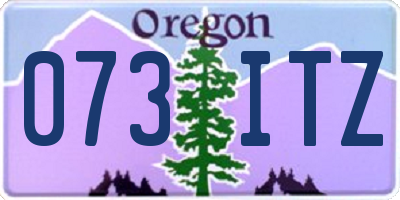 OR license plate 073ITZ