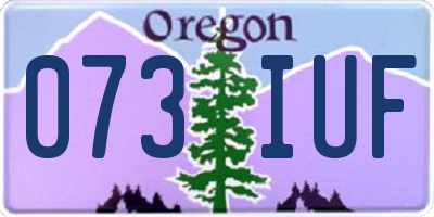 OR license plate 073IUF