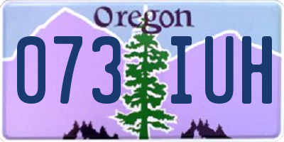 OR license plate 073IUH