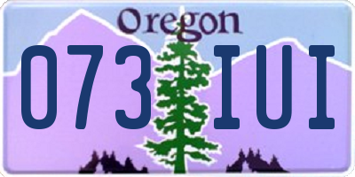 OR license plate 073IUI