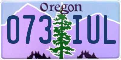 OR license plate 073IUL