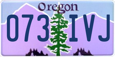 OR license plate 073IVJ