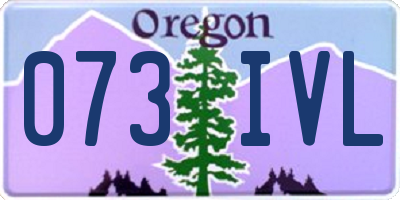 OR license plate 073IVL