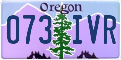 OR license plate 073IVR