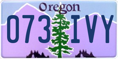 OR license plate 073IVY