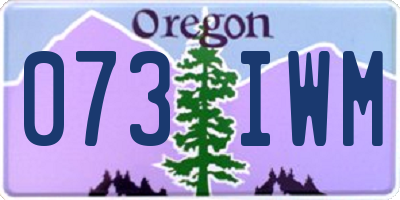 OR license plate 073IWM