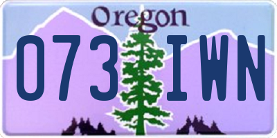 OR license plate 073IWN
