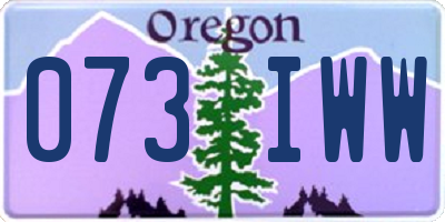 OR license plate 073IWW