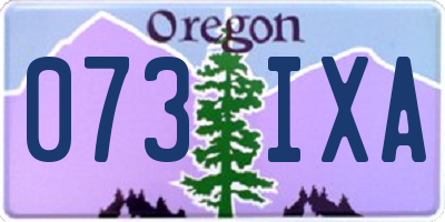 OR license plate 073IXA