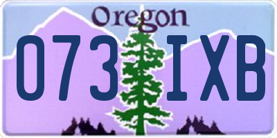 OR license plate 073IXB