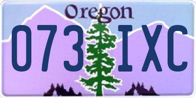 OR license plate 073IXC