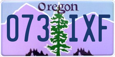 OR license plate 073IXF