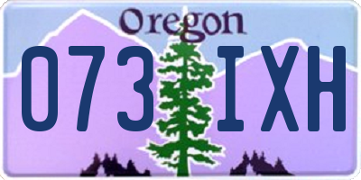 OR license plate 073IXH