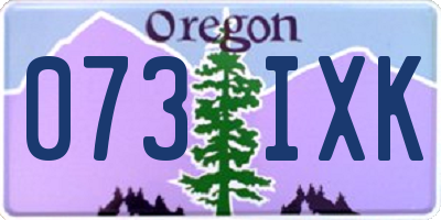 OR license plate 073IXK