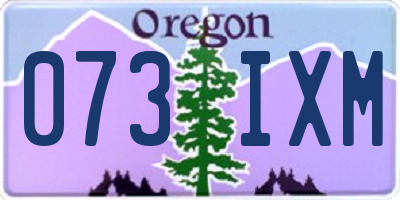OR license plate 073IXM