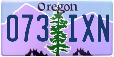 OR license plate 073IXN