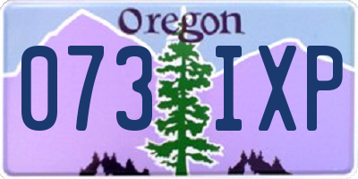 OR license plate 073IXP