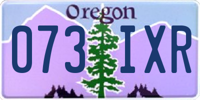 OR license plate 073IXR