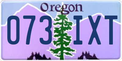 OR license plate 073IXT