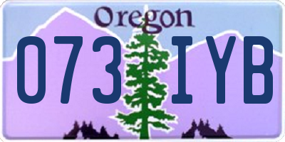 OR license plate 073IYB