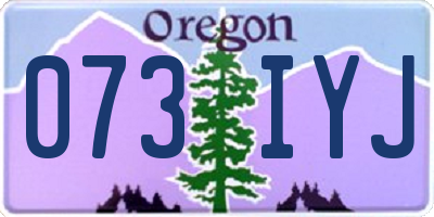 OR license plate 073IYJ