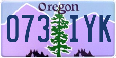 OR license plate 073IYK