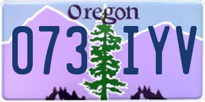 OR license plate 073IYV