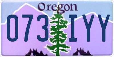 OR license plate 073IYY