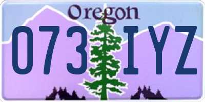 OR license plate 073IYZ