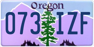 OR license plate 073IZF