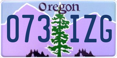 OR license plate 073IZG
