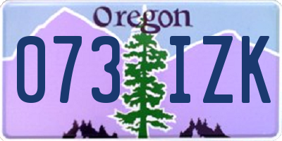 OR license plate 073IZK