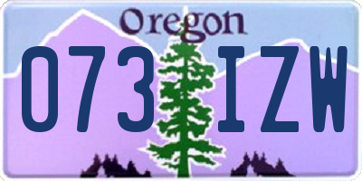 OR license plate 073IZW